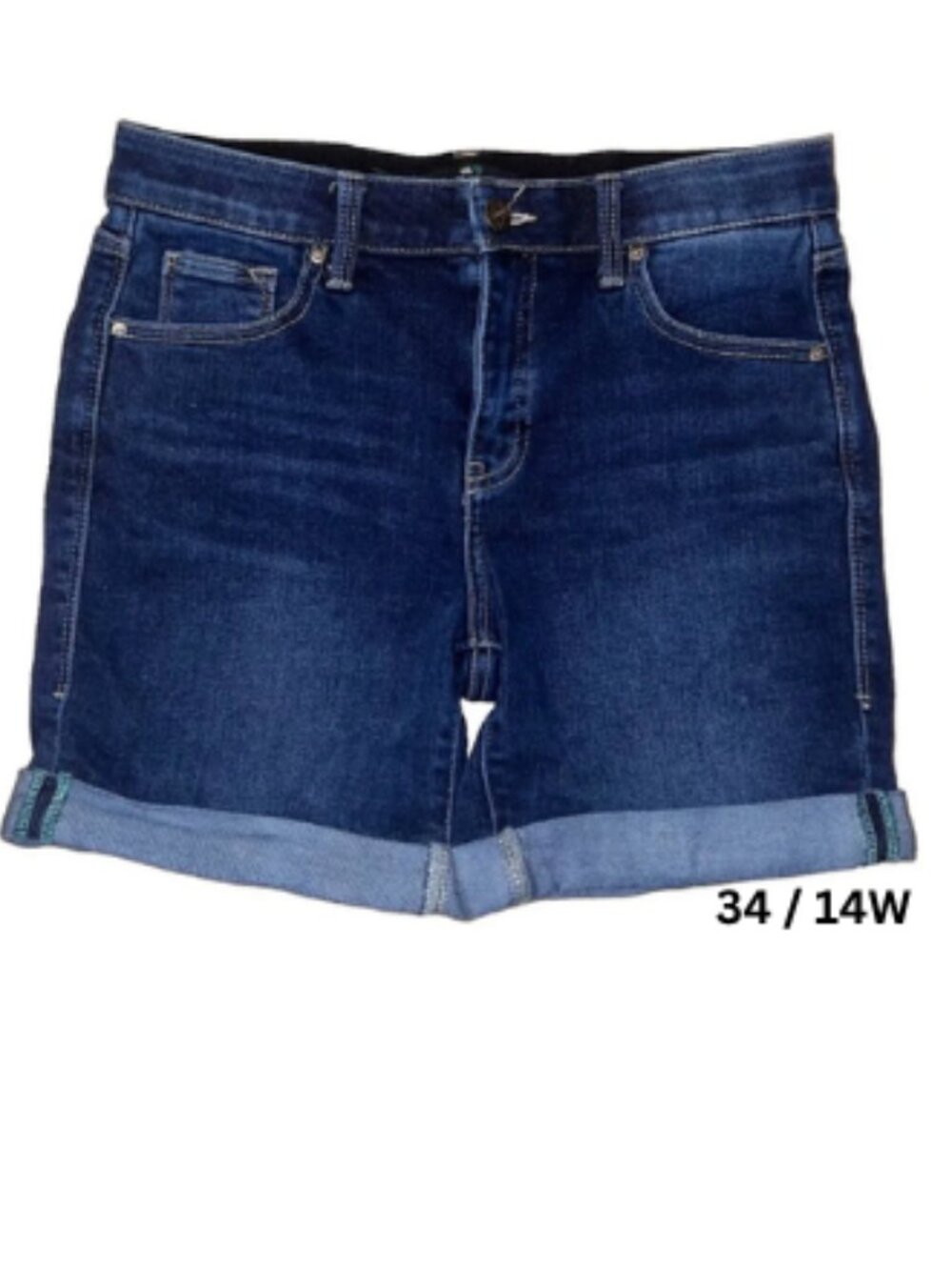 Lularoe Boyfriend Denim Shorts | Glacier | Size 34 / 14W | Blue | NWT